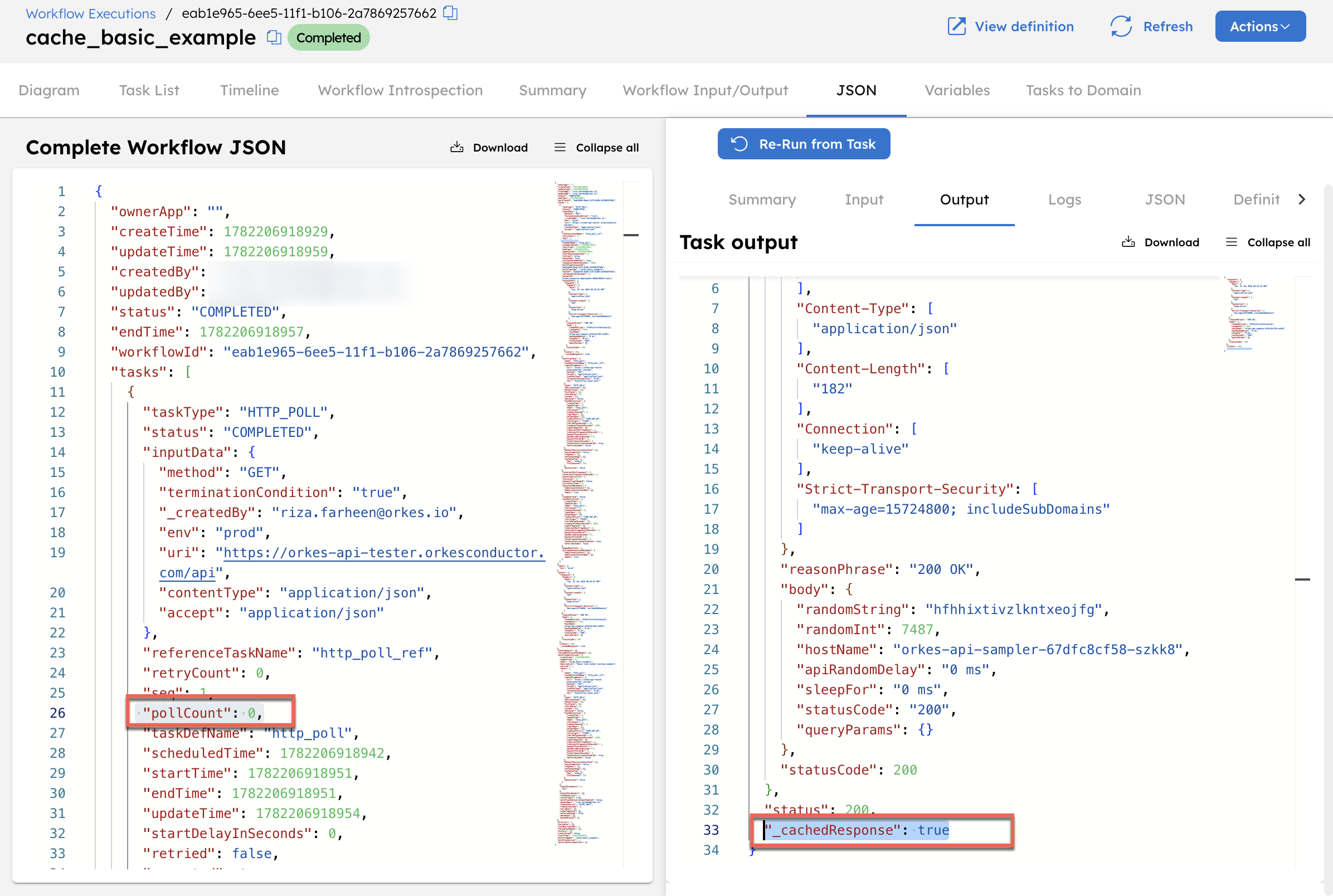 Example for cache hit
