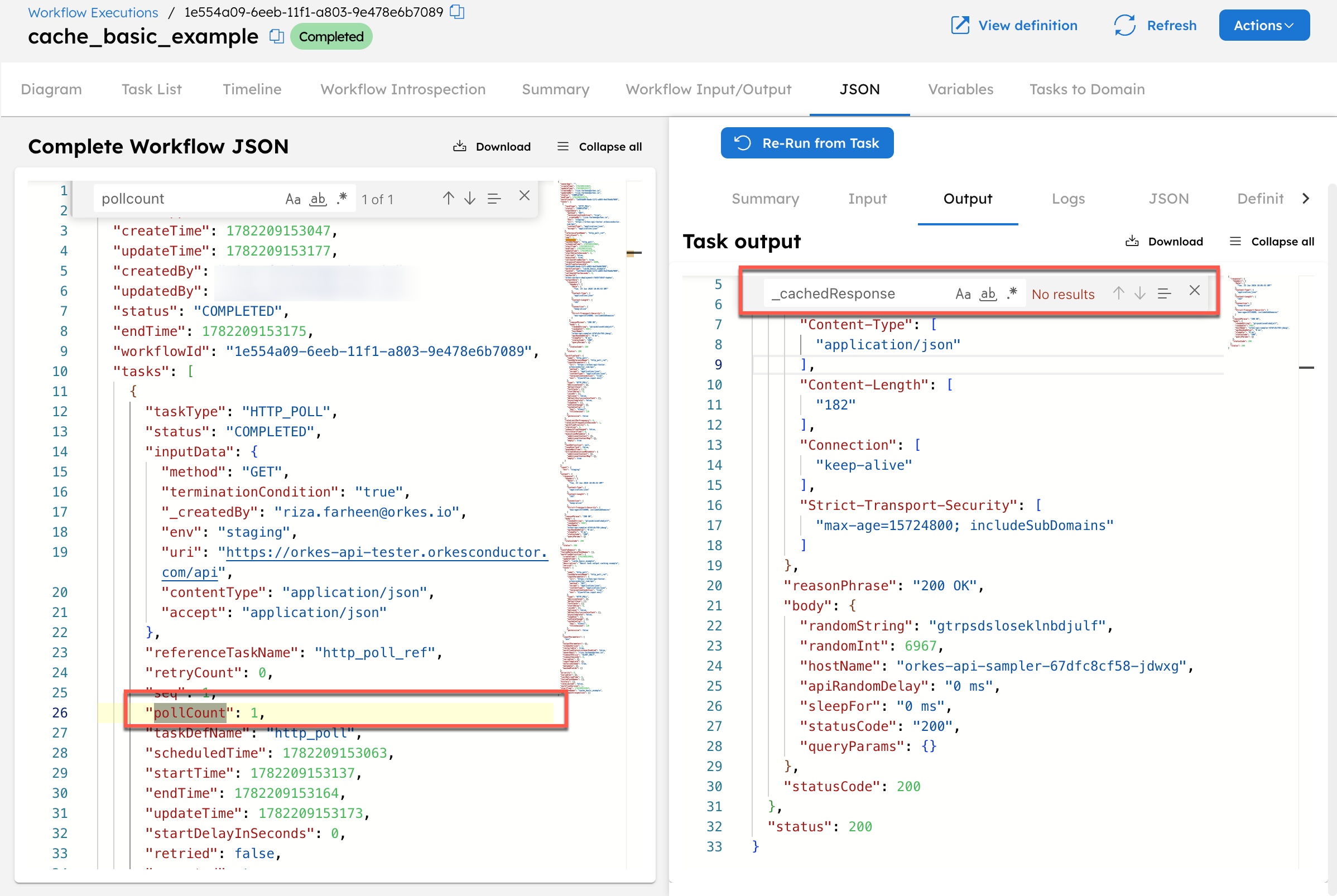Example for cache miss