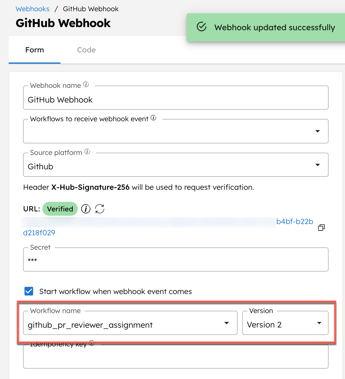 Updating GitHub Webhook in Orkes Conductor