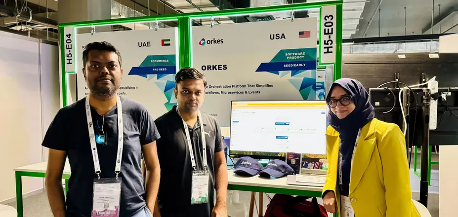 Viren and team members at an event
