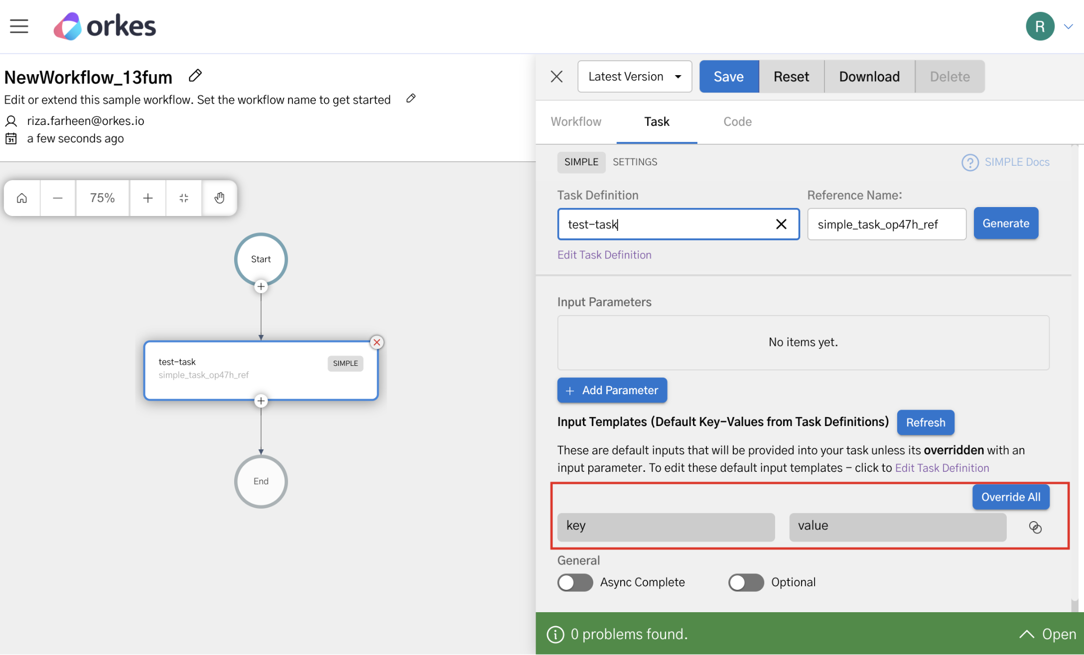 Task Input Template Enhancement