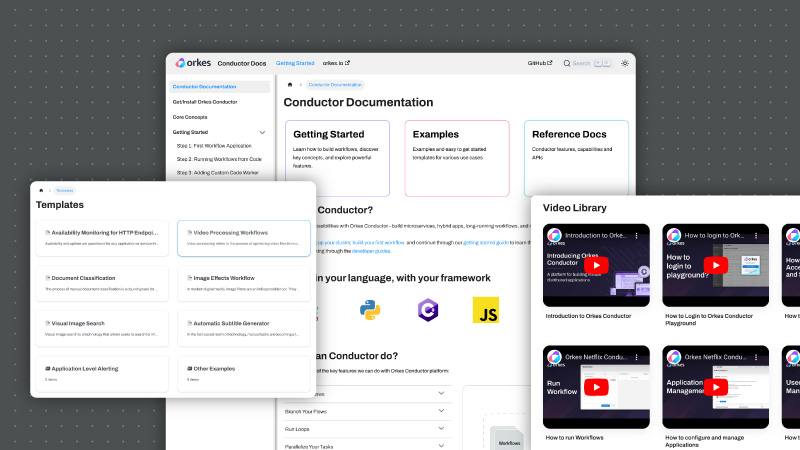 Orkes documentation, videos, and resources